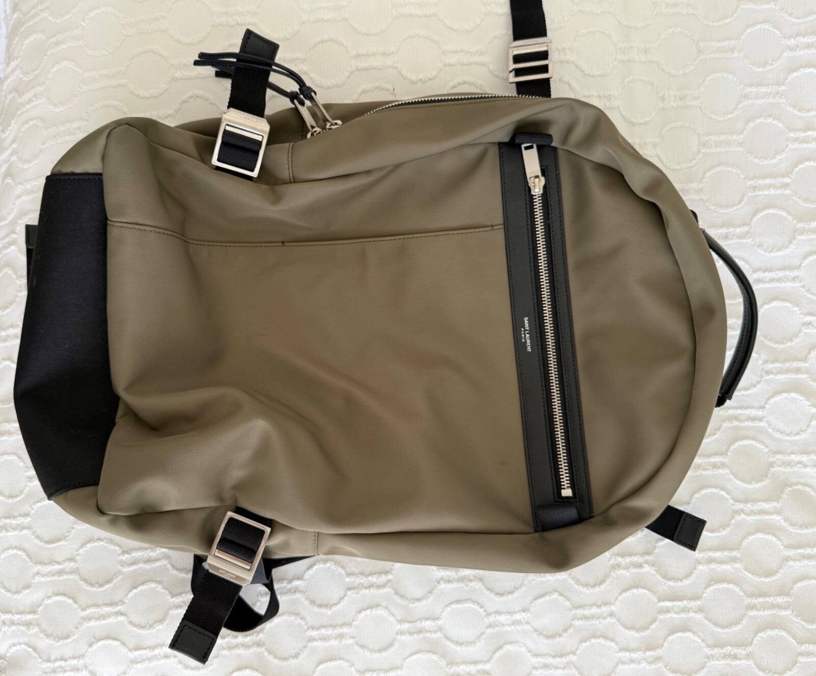 Zaino trekking città SAINT LAURENT tela pelle