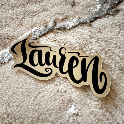 Name Sticker: LAUREN | 6PC Pack | for school or Office | graffiti | Calligraphy