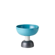 BITOSSI x Ettore Sottsass ALZATA 23 Compote Dish Turquoise W 9.8 x D 9.8 x H 9in