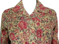Coldwater Creek Floral Blazer Jacket Cotton size PXS
