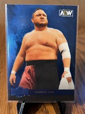 Samoa Joe 2022 SkyBox Metal Universe AEW Blue WRESTLING #123