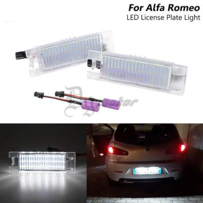 2x LED License Number Plate Light Lamps For Alfa Romeo GT Giulietta Spider 159