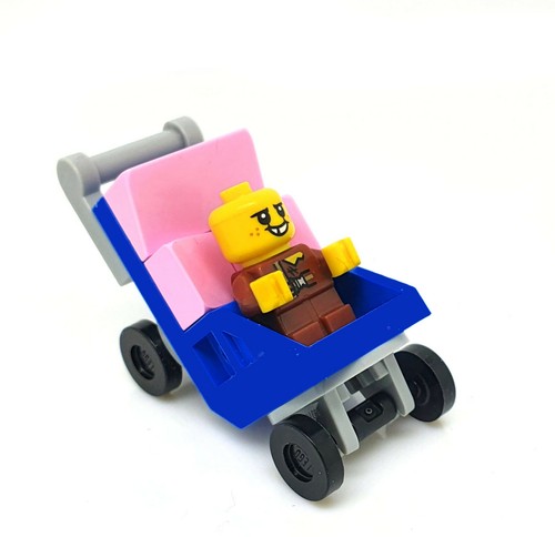 LEGO Minifigur Kinderwagen mit Baby, Mutter und Einkaufskorb, NEU - Picture 3 of 4