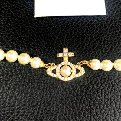 Vivienne Westwood Necklace OLYMPIA PEARL Gold IN BOX | eBay