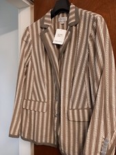 Peter Hahn Ladies Lightweight Blazer In Taupe And Ivory Uk Size 20 Charity Sale