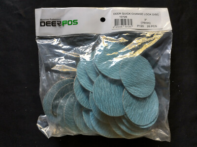 DeerFos - 3'' TR 120 Grit Quick Change Disc Zirconia Alumina - 25 Ea Box 