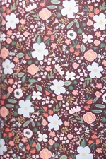 Rifle Paper Co. 100% Cotton RP303-BU5M arden Party, Wild Rose, Burgundy 14 yards