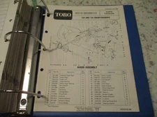 Toro 524 724 38040 38050 snow thrower blower Parts Catalog Manual 1979
