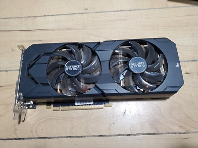 PALIT GRAPHICS BOARD NE51070015P2-1043D  For Parts GTX1070 8G Fans Spin No HDMI