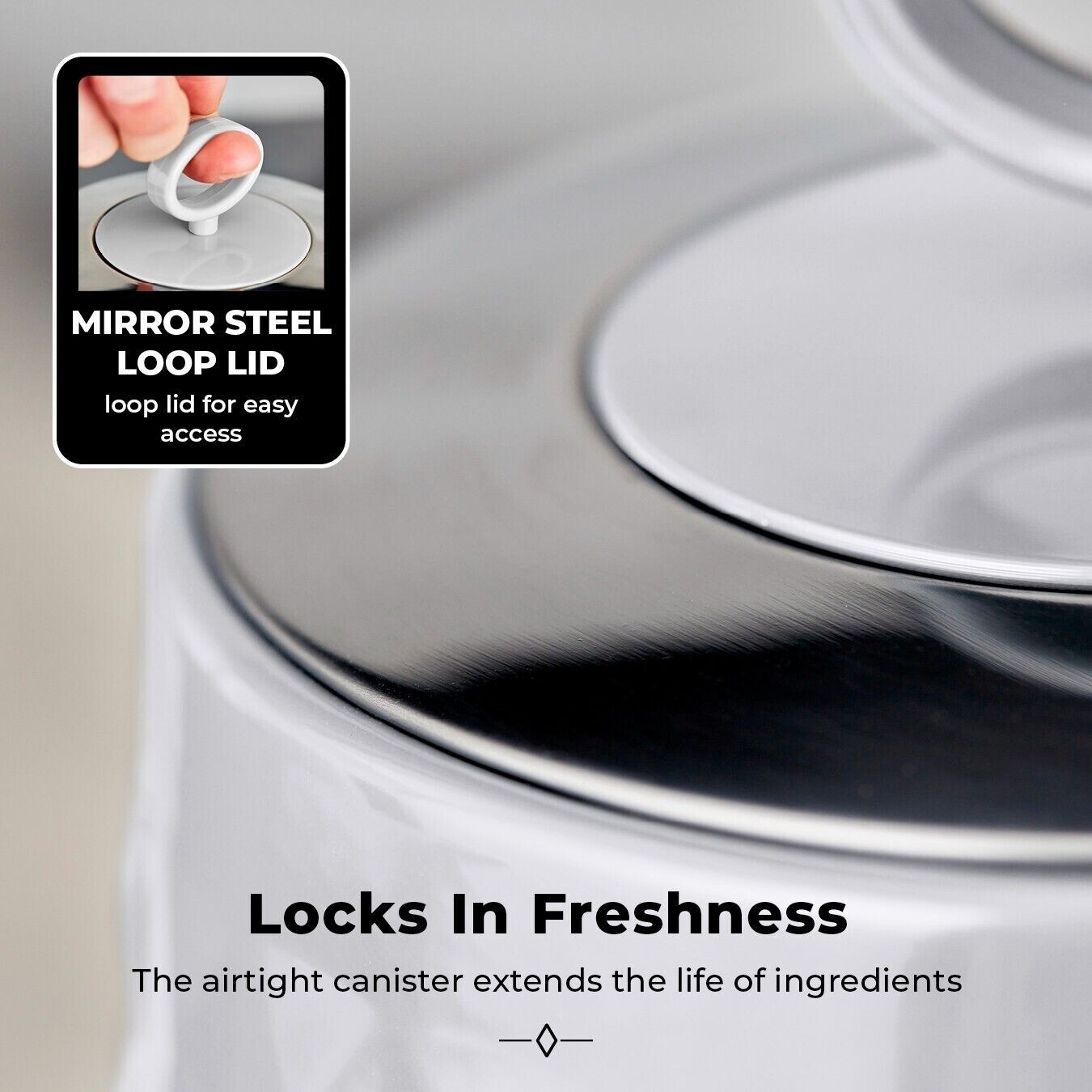 Tower Solitaire White Tea Coffee &Sugar Canisters Kitchen Storage Set