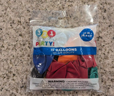 321 Party Balloons Helium Quality 15 Count 12 in Assorted