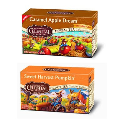 Celestial Seasonings Tea Sweet Harvest Pumpkin / Caramel Apple 18 Bags Ea (2 Pk)