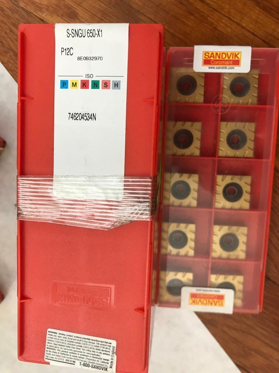 lot 50 SANDVIK S-SNGU 650-X1,SANDVIK 746204534N, P12C SOLID