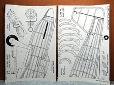 NORTH AMERICAN P-51 MUSTANG BALSA FREE FLIGHT MODEL AIRPLANE PLANS 24" WINGSPAN