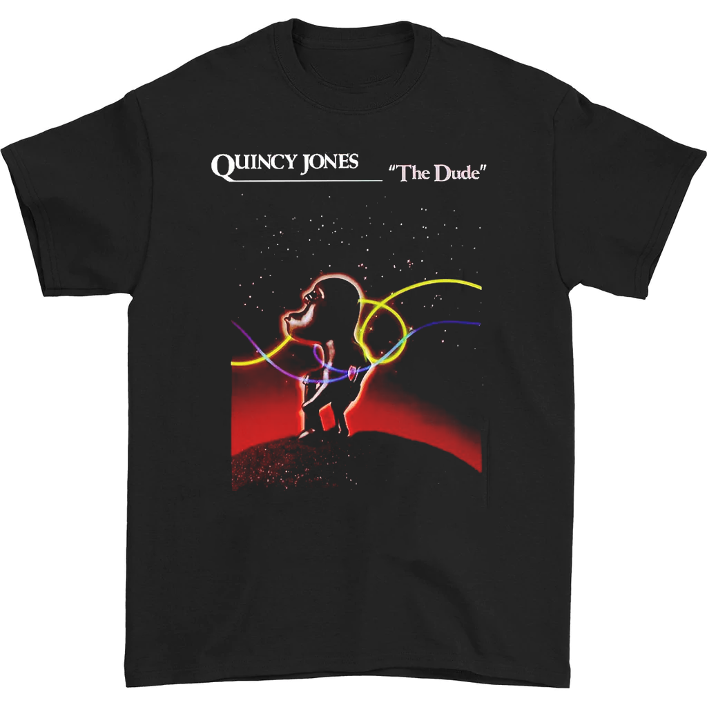 Quincy Jones The Dude album T-shirt black Short sleeve All
