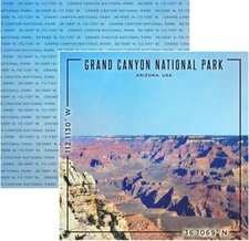 Grand Canyon Park, Arizona, DS scrapbook paper, Scrapbook Customs 30084-V2