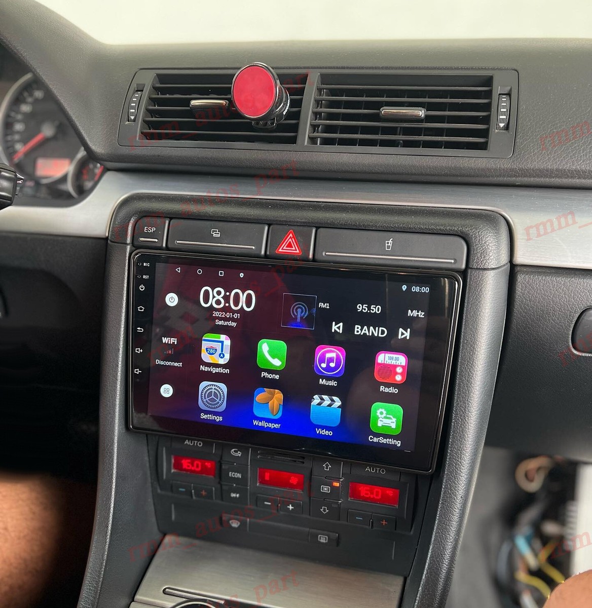 8 Cœur 2+64G] Hodozzy Carplay Autoradio Pour Audi A4 B6 B7 S4 RS4 2000-2009, 9 Pouces Ecran Tactile Android Autoradio Avec Android Auto/WiFi/ GPS/RDS/FM/Bluetooth/USB/DSP