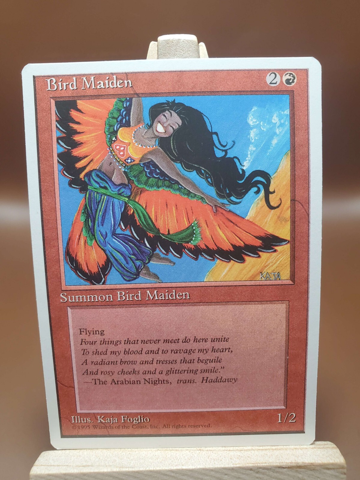 LP Bird Maiden MTG 4th Edition Uncommon Red Creature