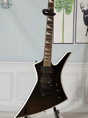 New Kelly KEXMG Explore Electric Guitar 24 Frets FR Bridge Soild Body White Edge