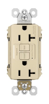 1 PCS Radiant 2097I 20 Amp GFCI Self Test Decorator Duplex Outlet Ivory