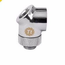 Thermaltake CL-W053-CU00SL-A Pacific G1/4 45  90 Degree Adapter - Chrome