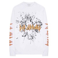 Def Leppard Shatter Band Logo Long Sleeve T Shirt