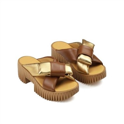 4Ccccees Women's Plia Bow Sandals Gold