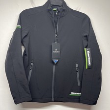 Kawasaki 3 Green Lines NWT Women’s Soft Shell Jacket Storm Tech Black Small