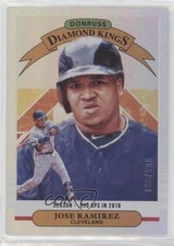 2019 Panini Donruss Diamond Kings Season Stat Line 168/500 Jose Ramirez #6 18wm