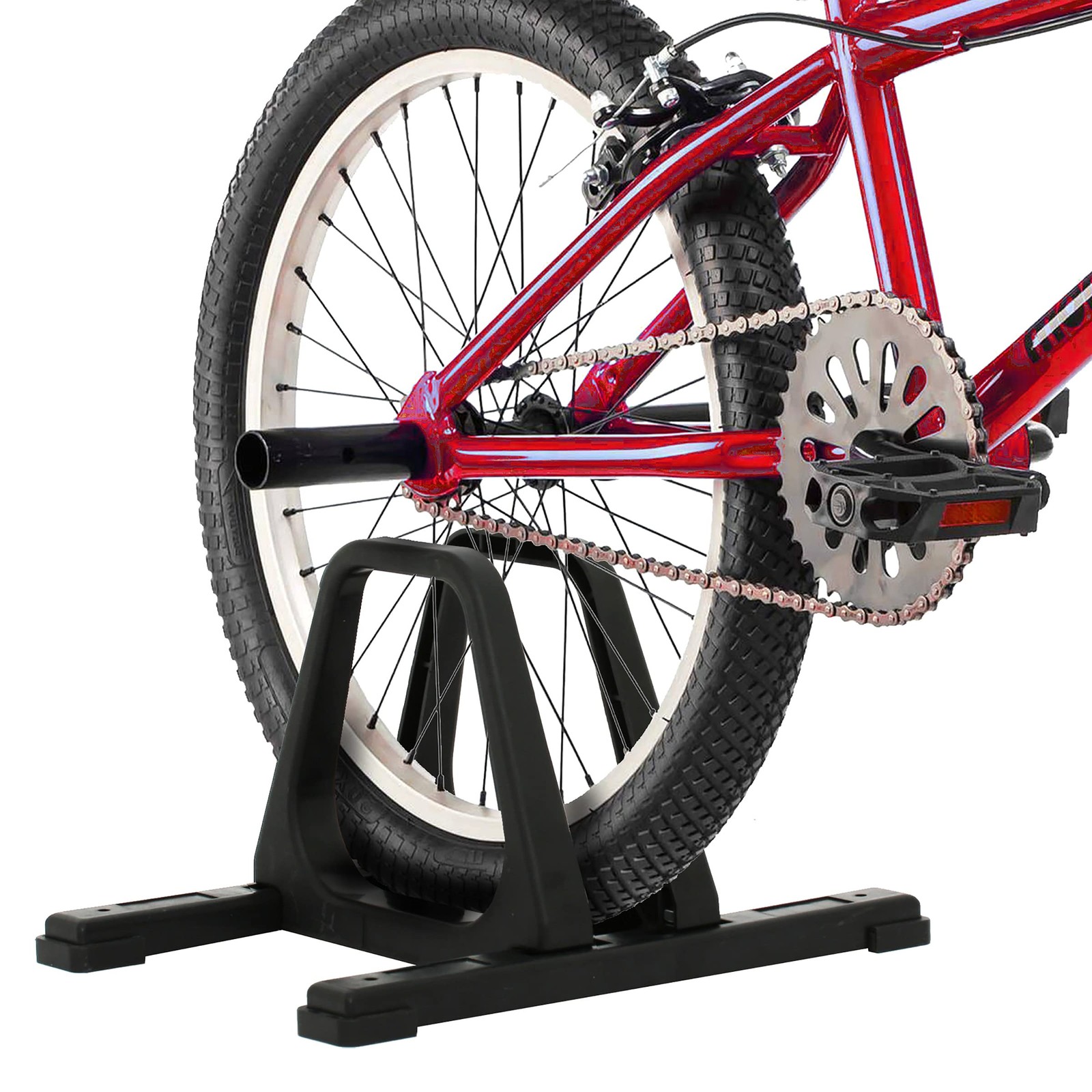 Portable Bike Stand - Floor Bike Rack for Garage - Fits BMX and Trick Bikes w...