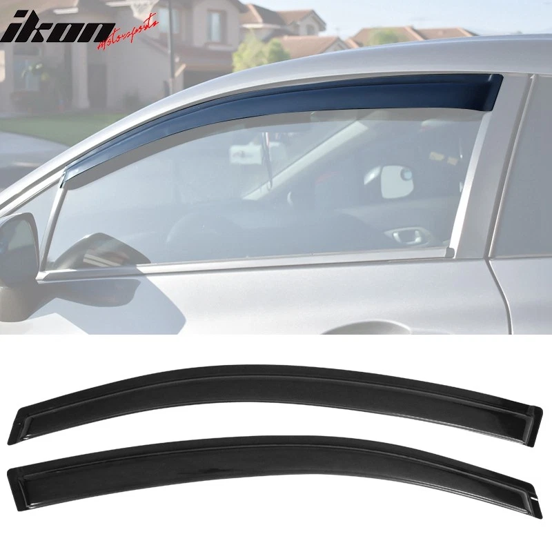 Fits 12-15 Honda Civic Coupe Window Visors Acrylic Sun Guard Rain Deflector 2PC