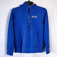 Nike Air Pullover Hoodie Sweatshirt Boys Large Half Zip Blue Red