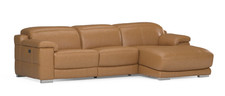 Sofology Laurence Leather Recliner 3 Chaise in Cognac