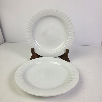 Lot Of 2 Corning Ware French White Salad Plates 8.25'' Porcelain