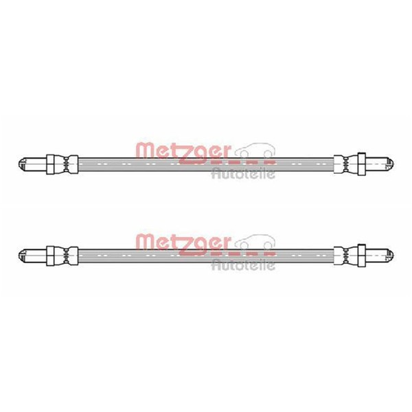 2X Metzger BremsschlÄUche Hinten Beidseitig Passend FÜR Ford Capri Links+Rechts-image