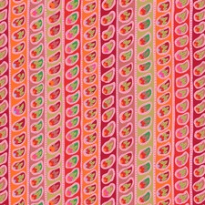 1/2 Yard - Kaffe: From the Archives Paisley Stripe - Red by Kaffe Fassett