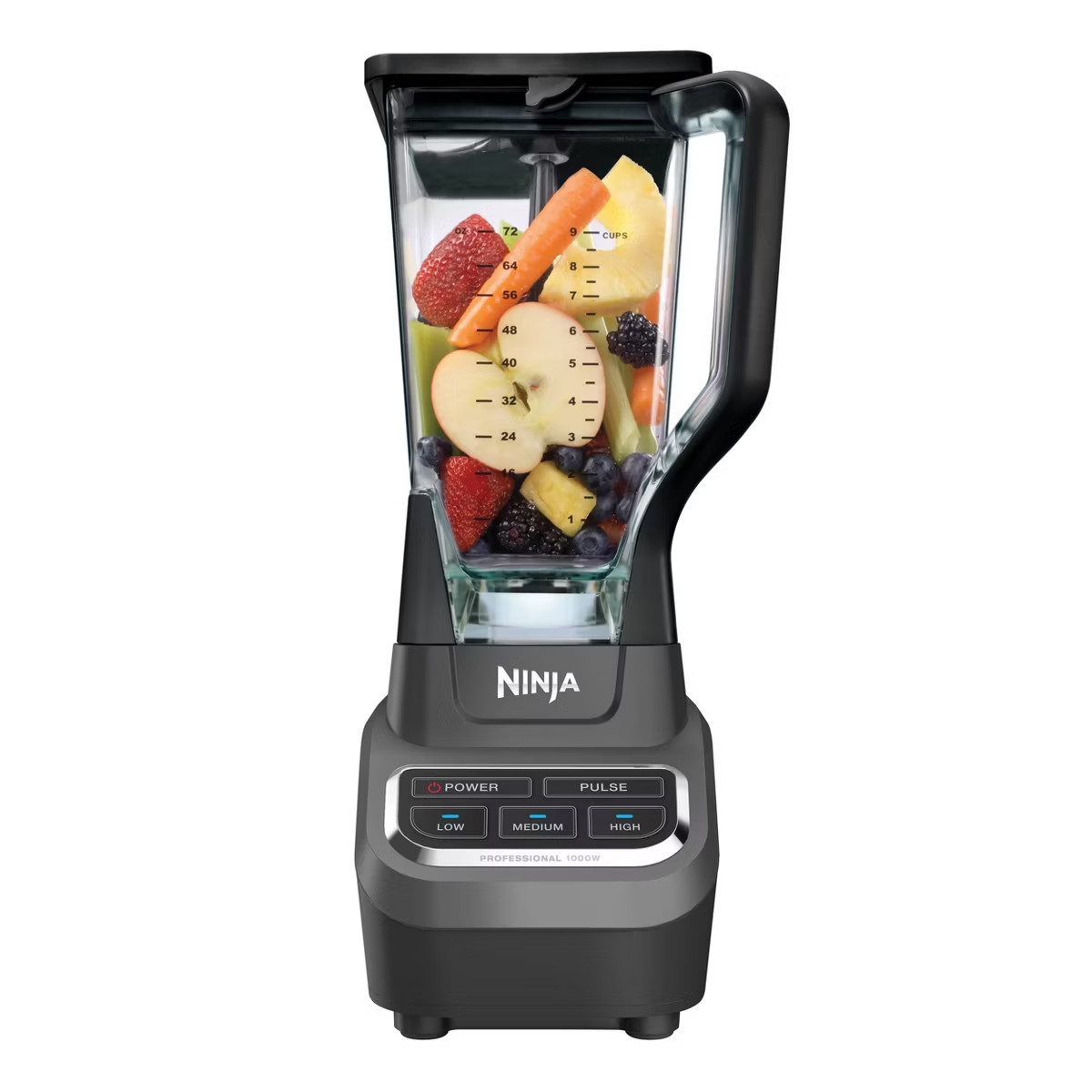 Ninja Professional Blender 1000W Black BL610: 72 oz. Smoothie & Ice Crusher, 6-B