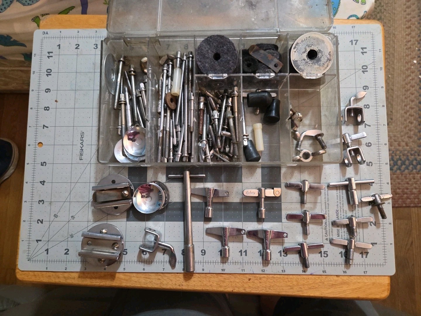 Vintage Drum Hardware Lot 100+ Pieces Adjustment Tools, Tension Rods, Etc LUDWIG
