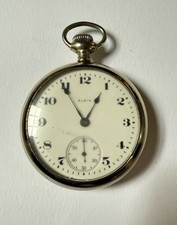 Antique 1925 Elgin 18s 7j Pocket Watch Model 5 Grade 288 Nickel Case- Runs