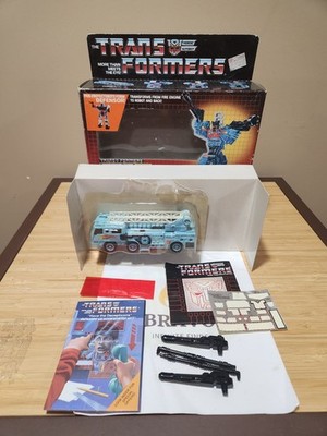 Vintage 1986 Transformers G1 Protectobot Leader Hot Spot Incomplete Box Bubble