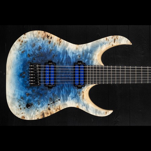 Mayones Duvell 7 Elite Eye Poplar - Trans Natural Fade Blue Burst In *NEW* - Bild 6 von 12
