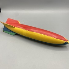Vintage SwimWays 11.5" Toypedo Multicolor Stripes Torpedo Swimming Pool Toy