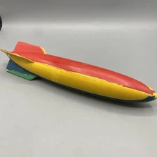 Vintage SwimWays 11.5" Toypedo Multicolor Stripes Torpedo Swimming Pool Toy