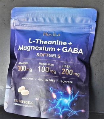 Hovika L-Theanine + Magnesium + GABA -240 Softgels