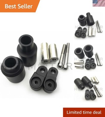 Durable No Cut Frame Sliders for 2007-2008 CBR 600 RR - Black Crash Protectors