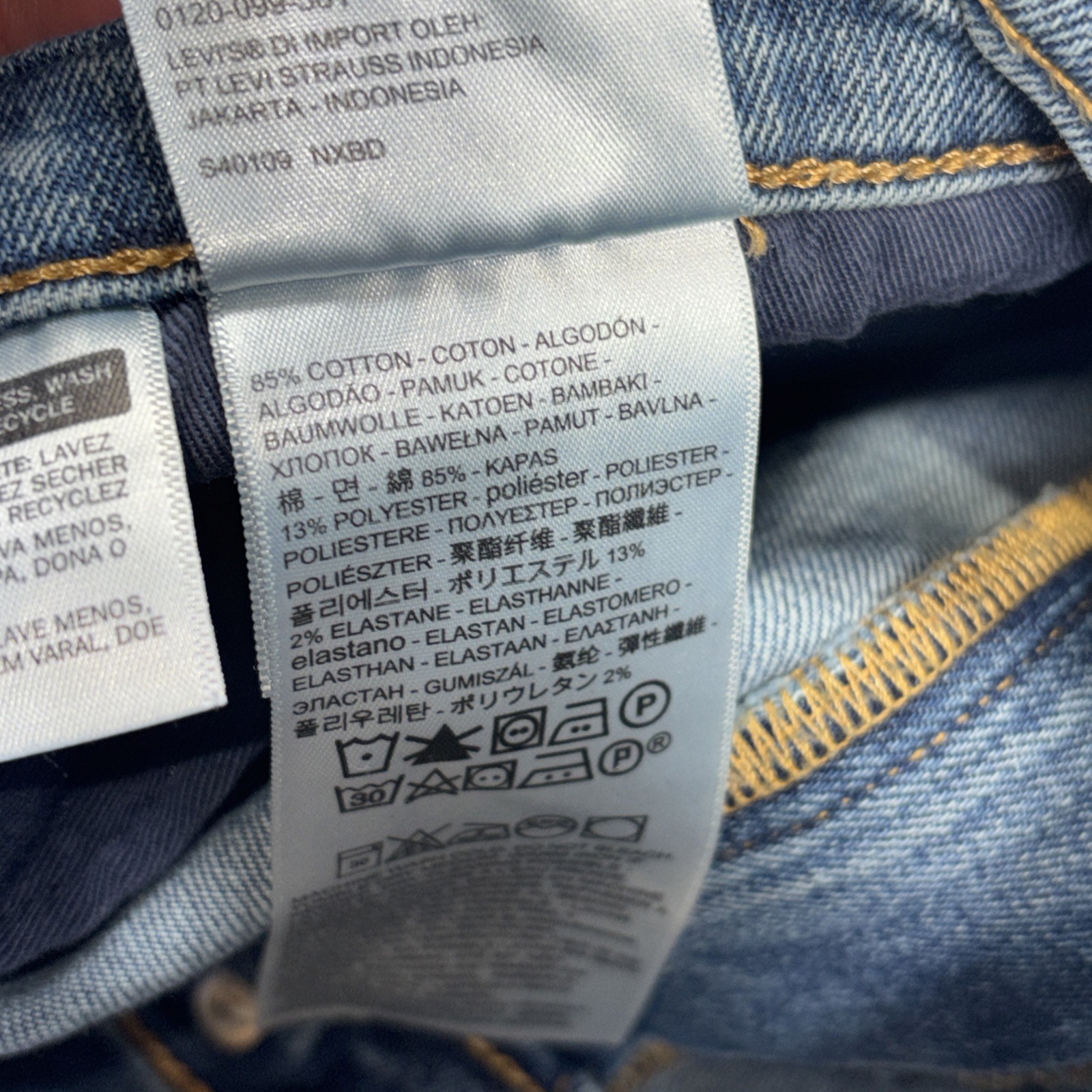 Levi Workwear Fit Denim Jeans Mens 36x34 Fits 37 X 31.5 - View 5