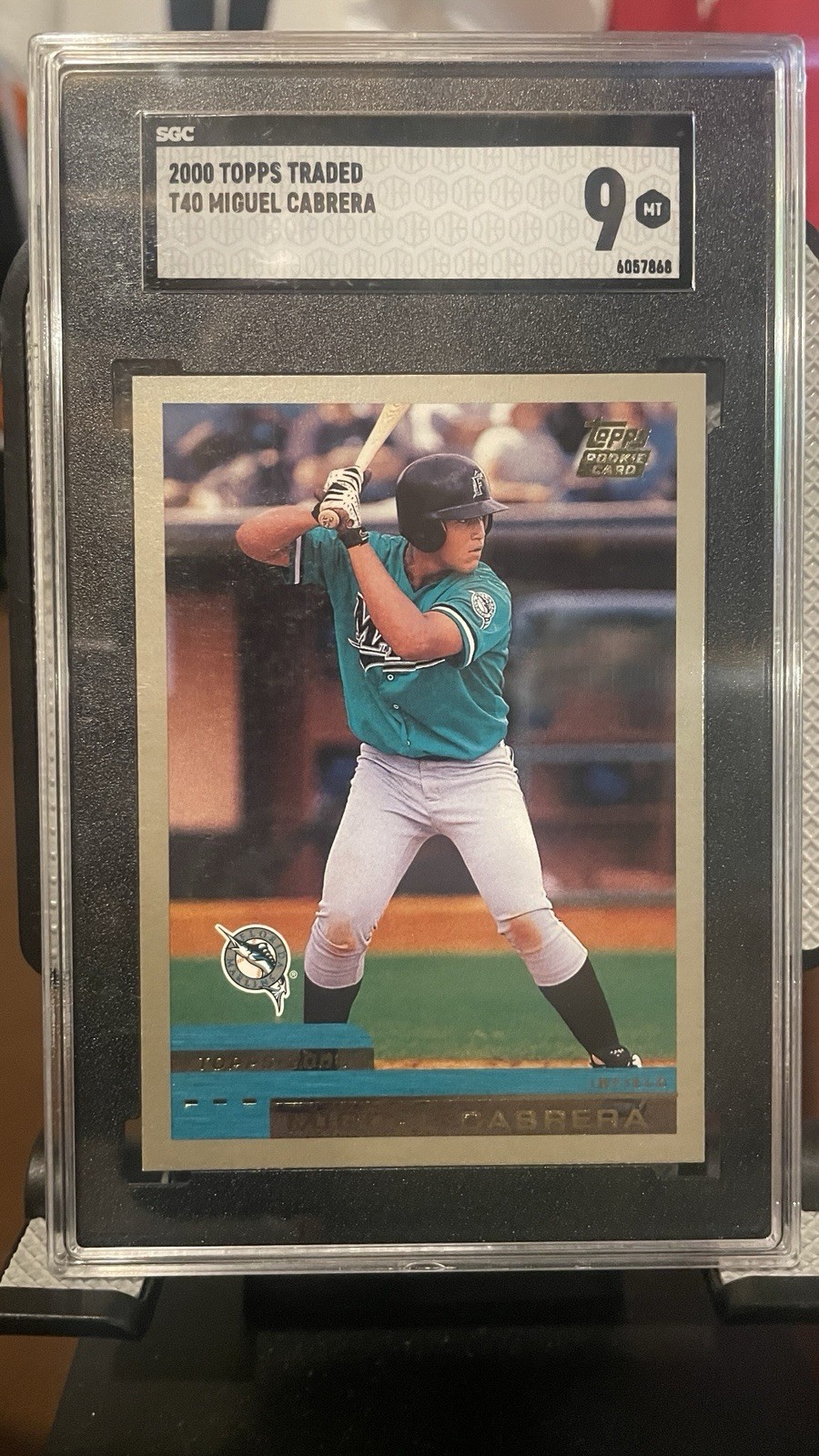 2000 Topps Traded Rookie #T40 Miguel Cabrera SGC 9 Mint Marlins Tigers
