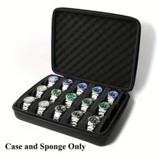 15 Slot Watch Storage Case Hard Shell Organizer Box with Foam Pillows Travel