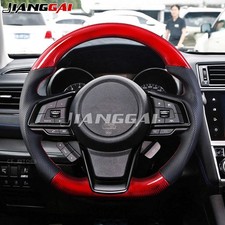 Volante personalizzato in fibra di carbonio rosso adatto a Subaru Impreza WRX STI 16-23