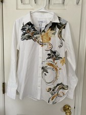 Chico’s 0 Sin Hierro Elástico Gracia Floral Largo SLV Sin Hierro Sémola